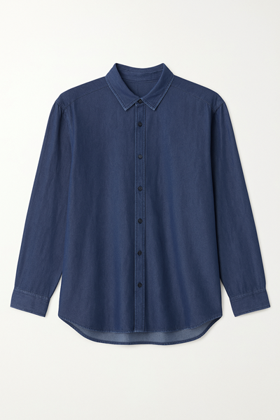 Picture of Men Denim Long Sleeve Casual Shirt