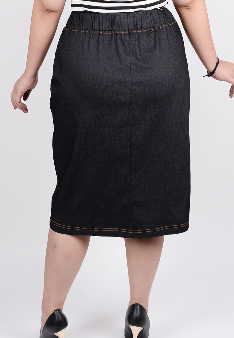 Picture of Front Button opening light denim skirt