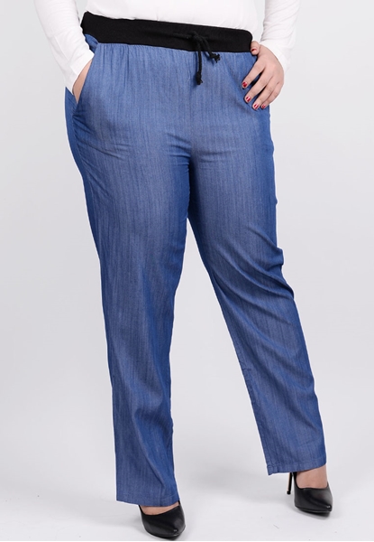 Picture of Womens Drawstring Plus Size Pants