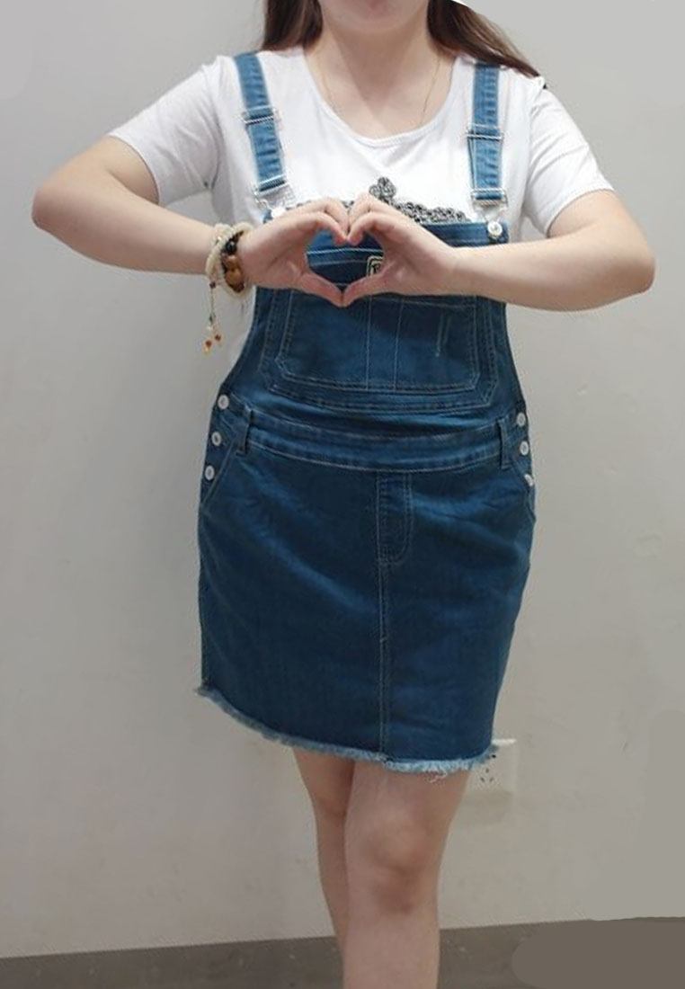Picture of Fashionable Denim Strap Dress