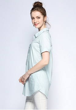 Picture of Slim Side Pockets Long Blouse