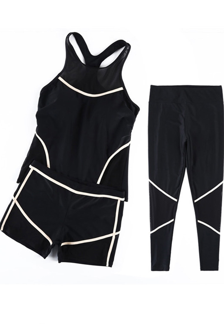 Picture of Plus Size Ladies 3pcs Swimwear Set/Sports Wear Set