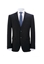 Plus size men's blazer in black.