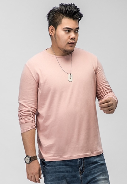 Long Sleeve Men S Plus Size Basic T Shirt Plus Size Clothes Online Shop Singapore Large Size Clothing Shop