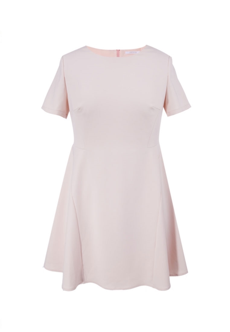 Picture of Short Sleeve Ladies Plus Size Plain Dress