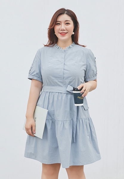 Picture of Retro Shoulder Lace Plus Size Dress