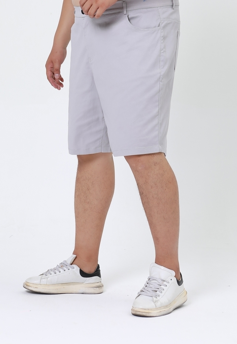 Plus Size Men white color cotton shorts.