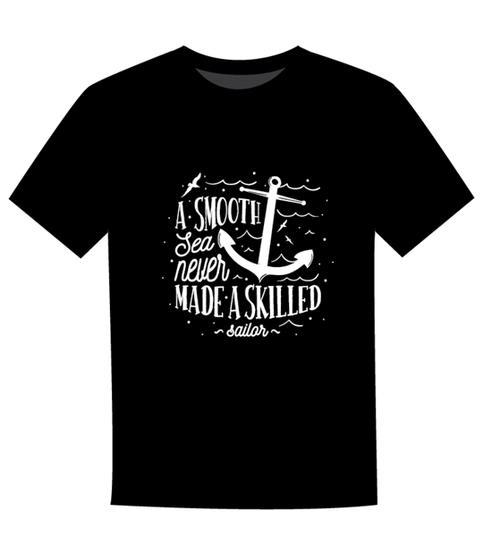 Plus size white anchor print t-shirt for plus size men.