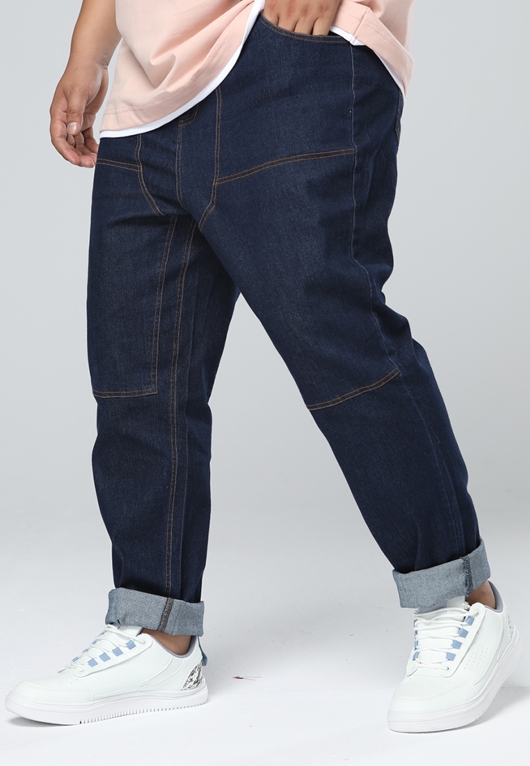 Picture of 【VIMEN】Plus Size Patch Jeans