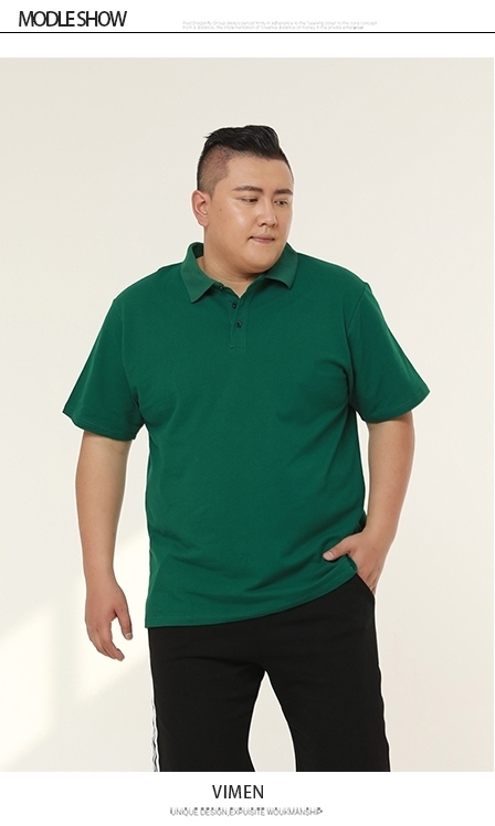 Picture of 【VIMEN】Plus Size Men Plain Polo Shirt (XL-5XL)