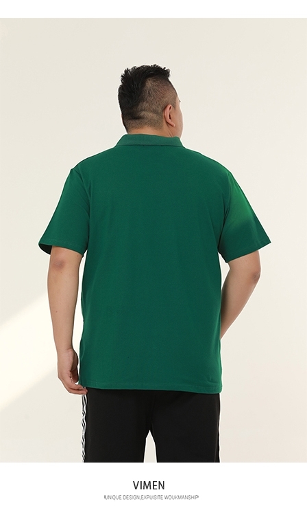 Picture of 【VIMEN】Plus Size Men Plain Polo Shirt (XL-5XL)