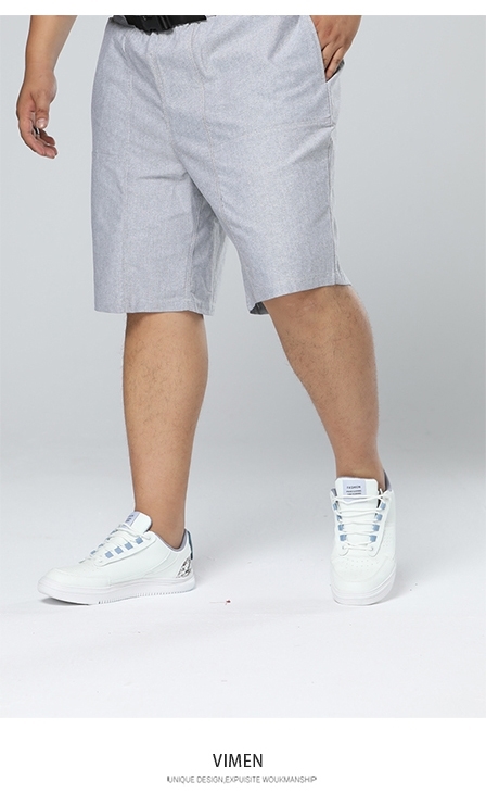 Picture of 【VIMEN】Plus Size Oxford Men's Shorts