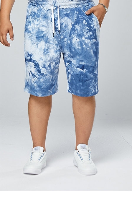 Picture of Plus Size Men Tie Dye Shorts