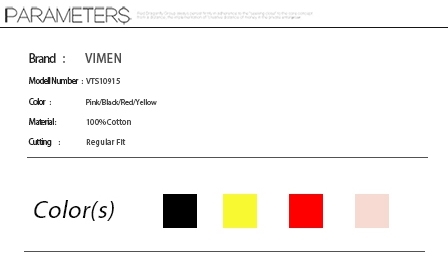 Picture of 【VIMEN】Plus Size White Border T-Shirt (4 Colors)
