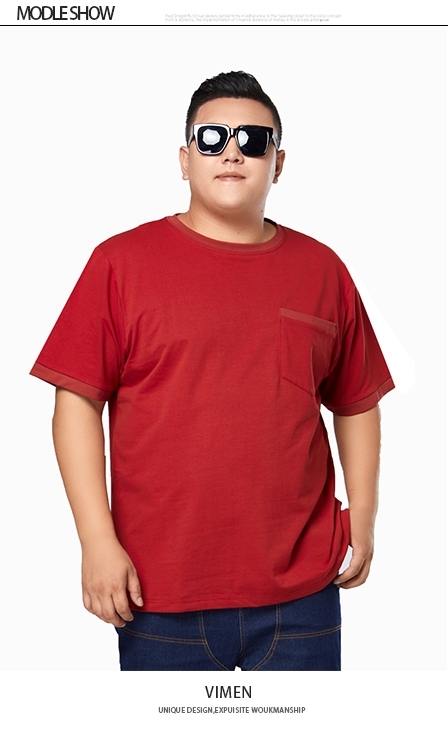 Picture of 【VIMEN】Plus Size Front Pocket Men's T Shirt