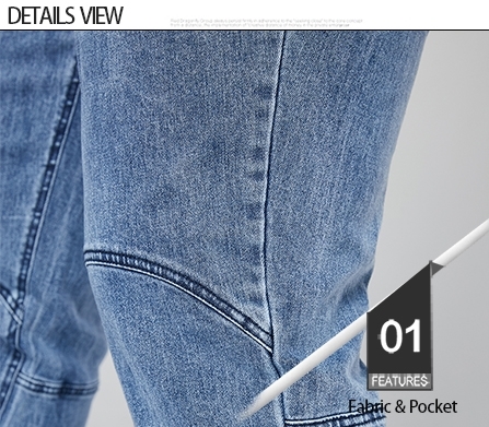 Picture of 【VIMEN】Plus Size Men Jeans With Sew Details