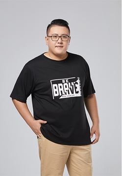 Picture of 【VIMEN】'Be brave' Print Men's T Shirt