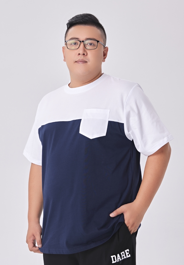 Picture of 【VIMEN】Plus Size Hit Color T-shirt