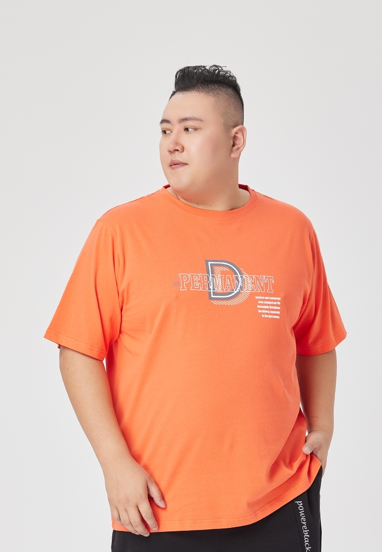 Picture of 【VIMEN】Men's Plus Size "Different" Print T-shirt