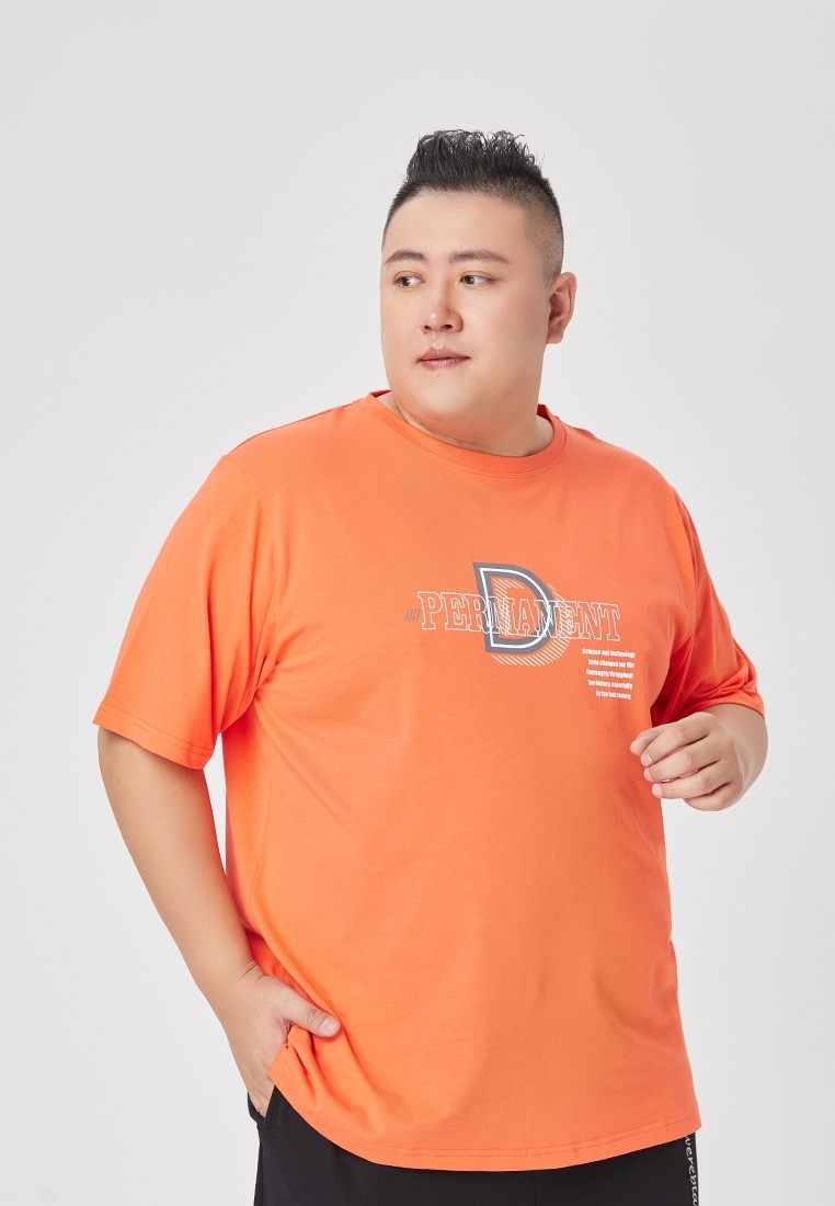 Picture of 【VIMEN】Men's Plus Size "Different" Print T-shirt