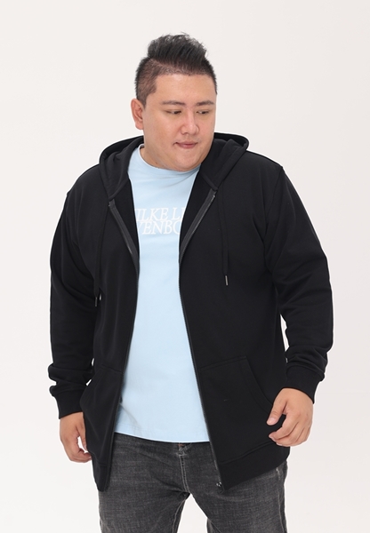 Picture of Large Men Knitted Hooded Zip Coat