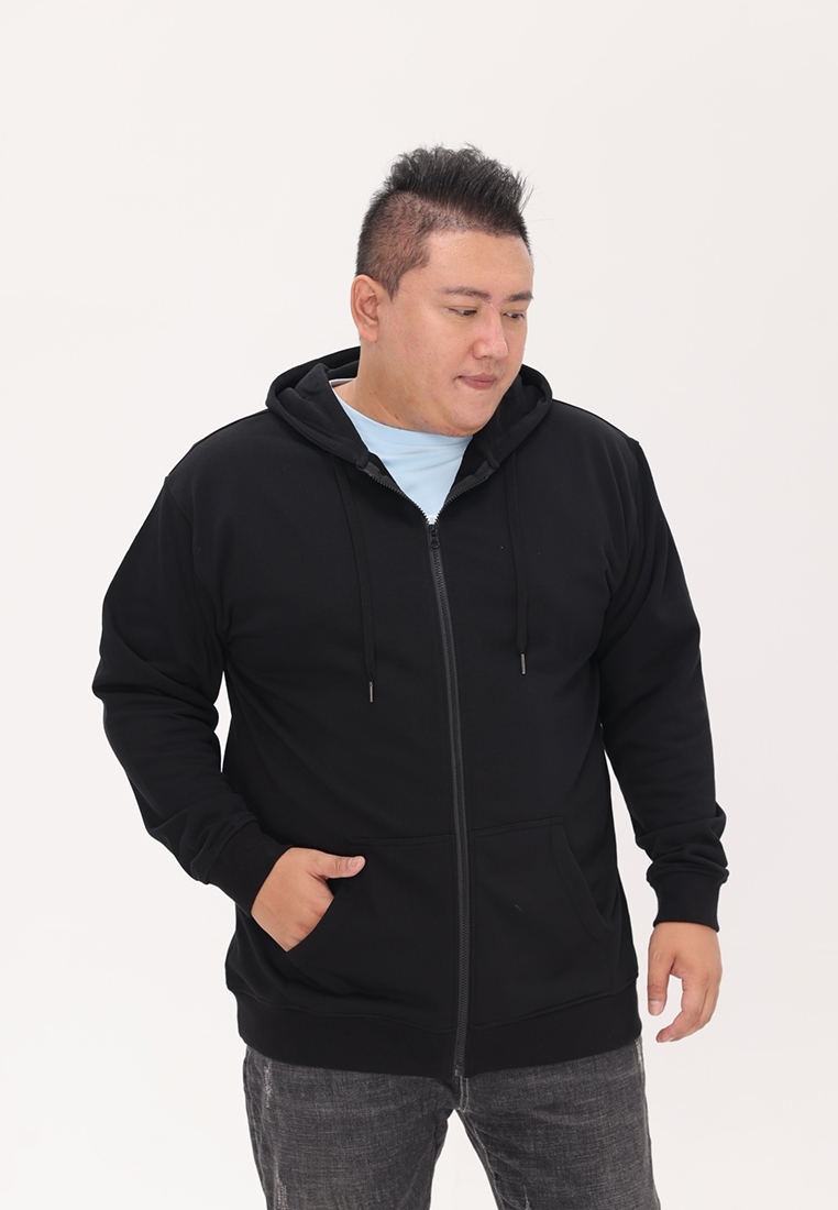 Picture of Large Men Knitted Hooded Zip Coat