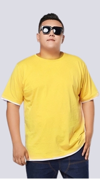 Picture of 【VIMEN】Plus Size White Border T-Shirt (4 Colors)