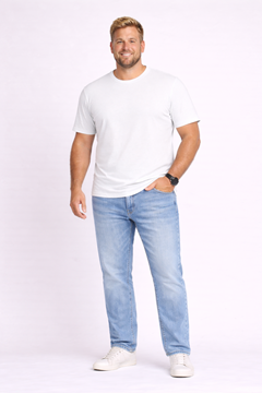 Picture of VIMEN Classic Mid-Wash Stretch Jeans