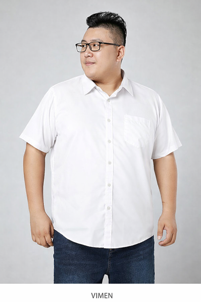 Picture of 【VIMEN】Plus Size Men Iron Free Short Sleeve Shirt
