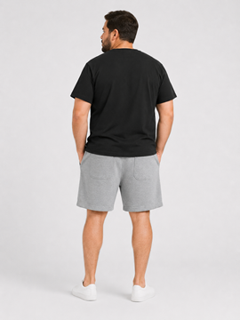 Picture of 【VIMEN】Men’s Big Size Elastic Waist Drawstring Casual Shorts