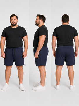 Picture of 【VIMEN】Men Plus Size Sports Shorts With Zip