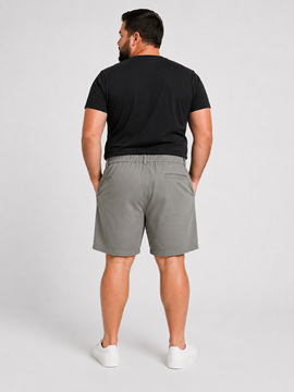 Picture of 【VIMEN】Elastic Waist Chino Shorts